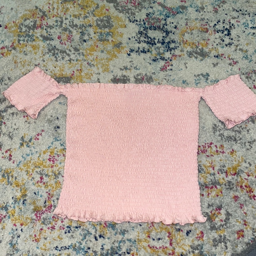 Pink smocked top - Picture 1 of 2